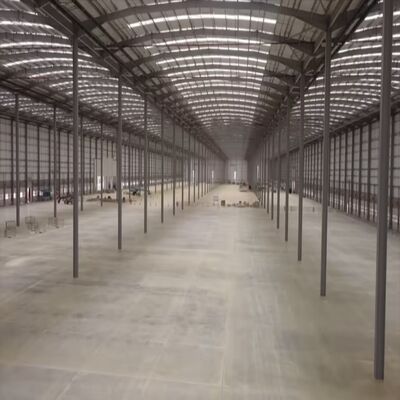 Customized Design Steel Shed with 50 Years Service Life and Hot DIP Galvanized Finish for Industrial Storage